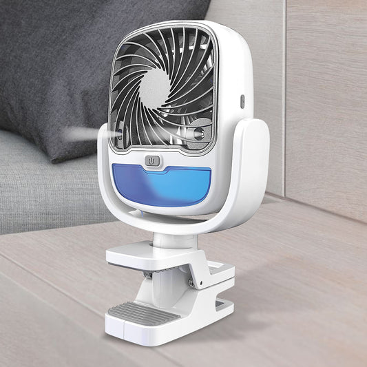 13010 Air Portable Fan Grip Go 3 Speed Small Fan Great Stroller Fan Travel Or Desk Fan Cordless Personal Evaporative Air Cooler Universal Clamp For Indoor Outdoor Use 360 Degree Head Swivel Led Color Changing Light
