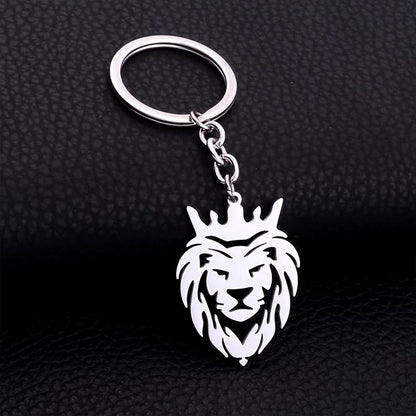 Stylish Metal Lion Head Keychain (1 Pc)