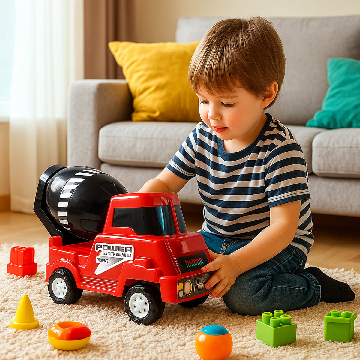 Funwoods Kids Power Cement Mixture Toy Truck - (1 Pc)