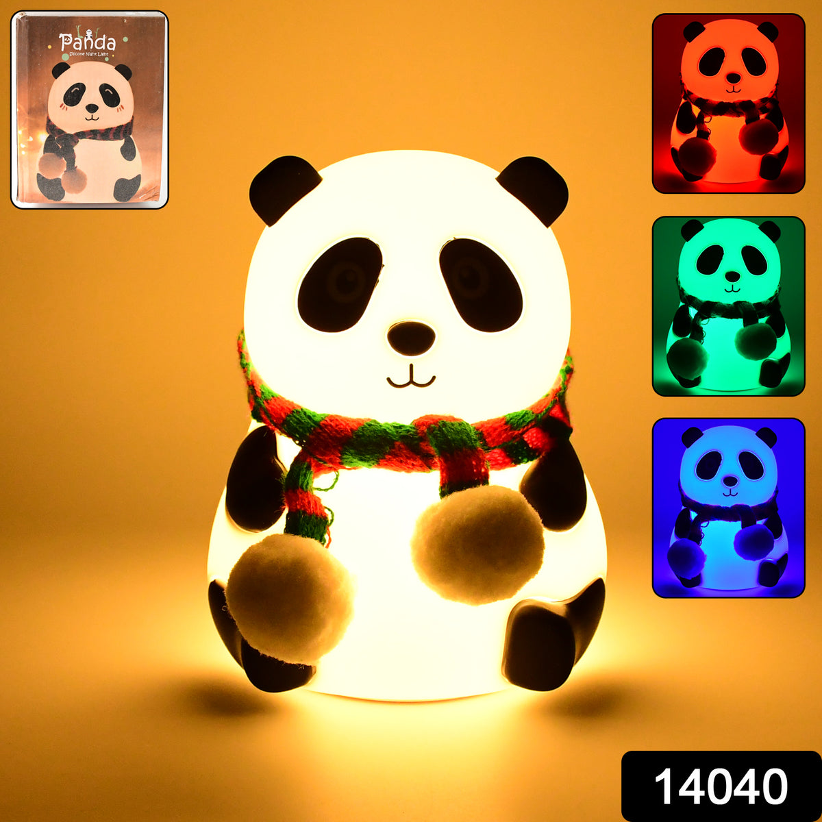 Panda 7-color Led Silicone Touch Lamp (1 Pc)